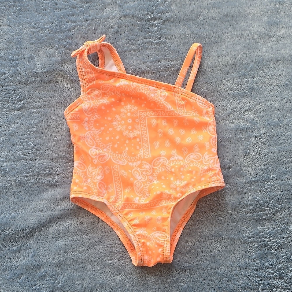 Orange One-Shoulder Swimsuit